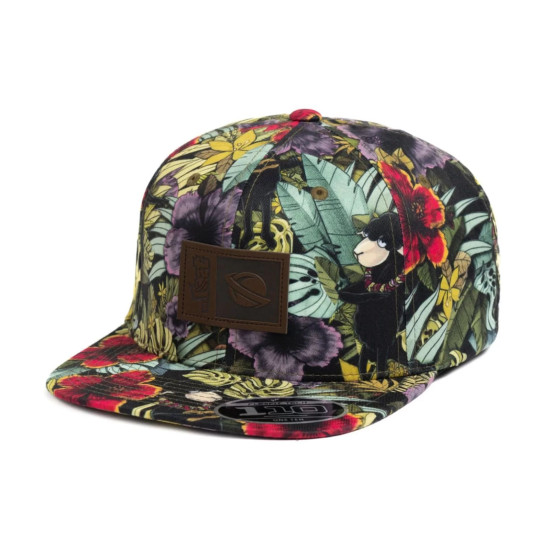 Boné Lost Aba Reta Strapback Fitão Adão e Eva Floral