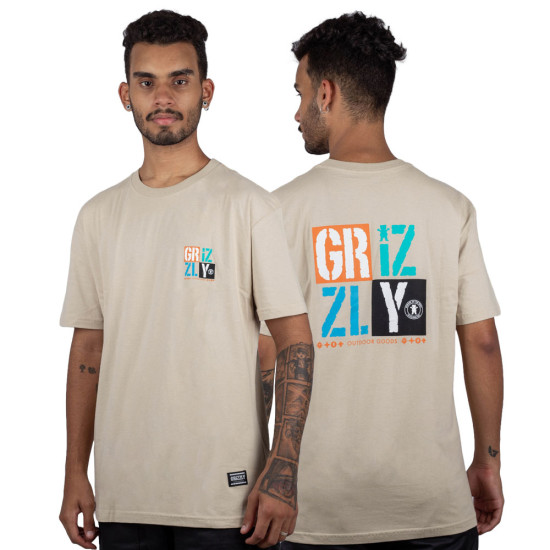 Camiseta Grizzly Block By Block Bege