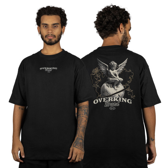 Camiseta Overking Oversized World Preto