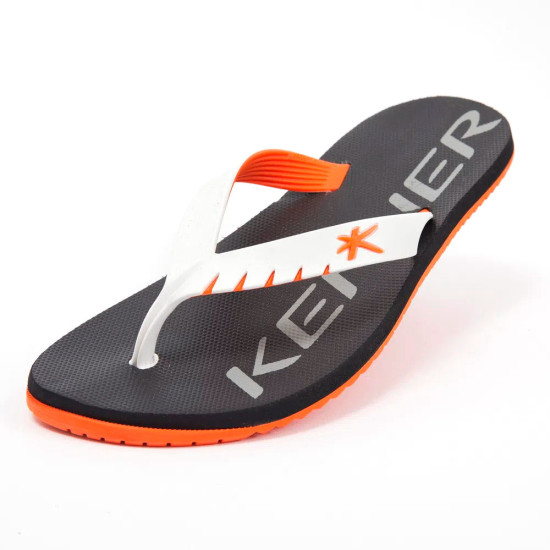 Chinelo kenner preto e laranja shop
