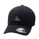 Boné Quiksilver Flexfit Aba Curva Outline Silver Preto