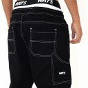 Calça Wats Skate Sarja Carpinteiro Skt Preto Prespontado