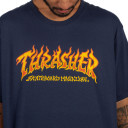 Camiseta Thrasher Fire Logo Azul 