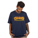 Camiseta Thrasher Fire Logo Azul 